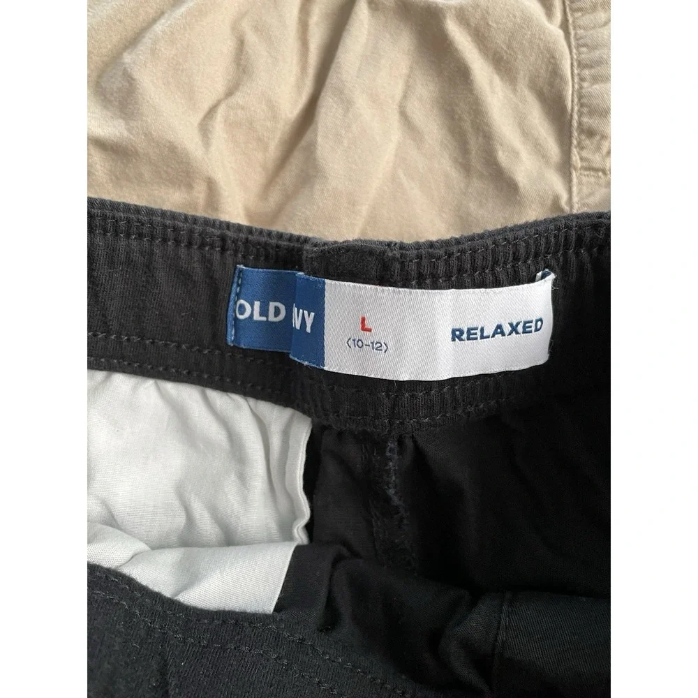 Lot of 5 Old Navy‎ Boy's 4 Shorts & 1 Pants Khaki & Black in Size Large